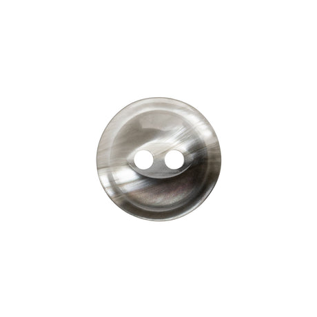 Plastic 2-Hole Button - 24L/15mm - Translucent Gray Swirl