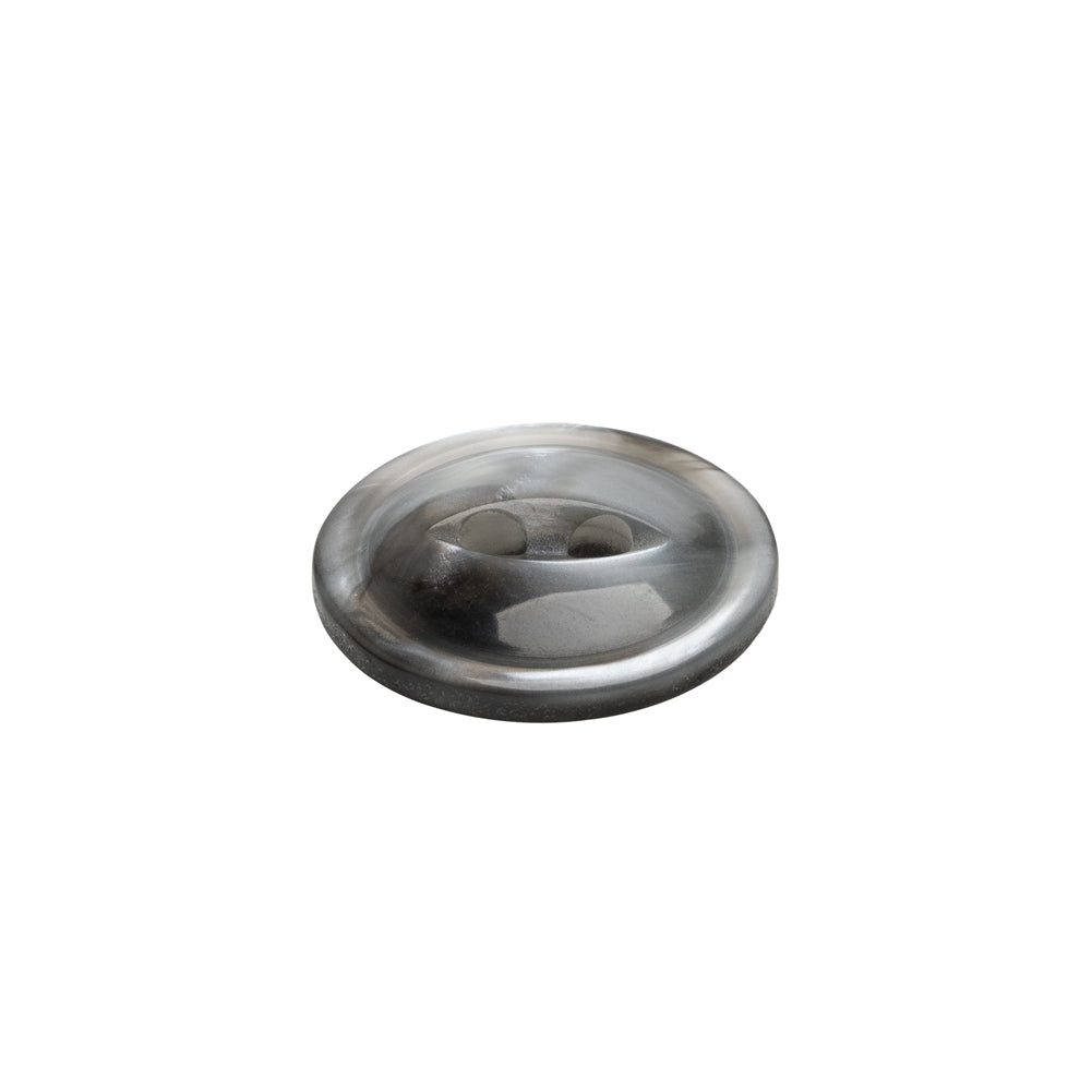 Plastic 2-Hole Button - 28L/18mm - Translucent Gray Swirl