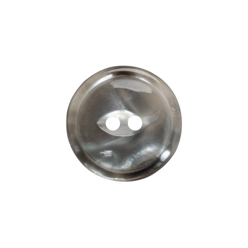 Plastic 2-Hole Button - 32L/20mm - Translucent Gray Swirl