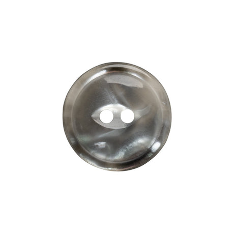 Plastic 2-Hole Button - 32L/20mm - Translucent Gray Swirl