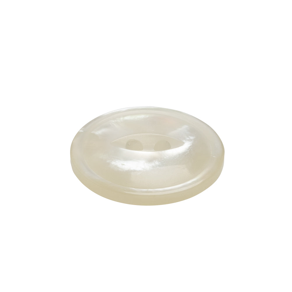 Plastic 2-Hole Button - 36L/23mm - Translucent White Swirl