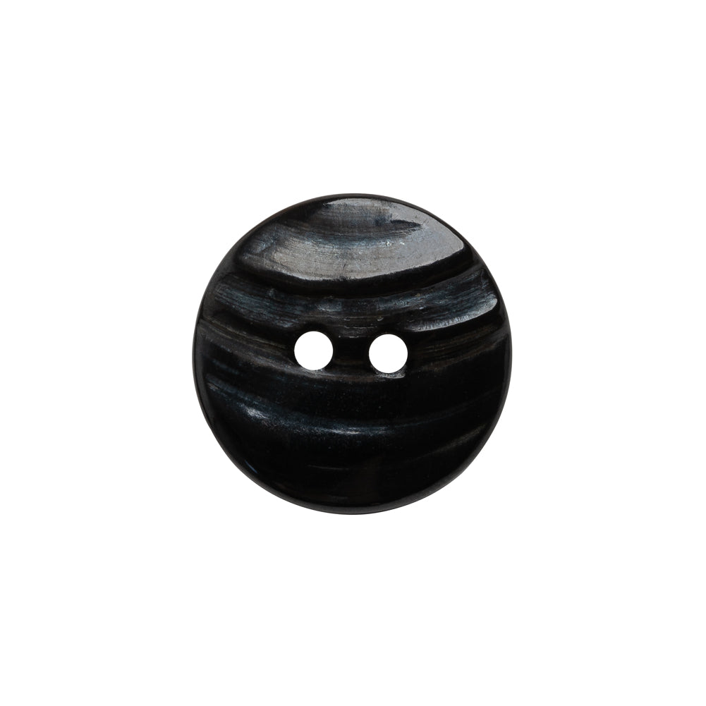 Shell 2-Hole Button - 30L/19mm - Brown and Oilslick