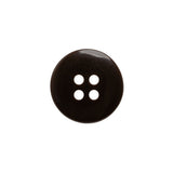 Plastic 4-Hole Button - 28L/18mm - Brown Iridescent Striations
