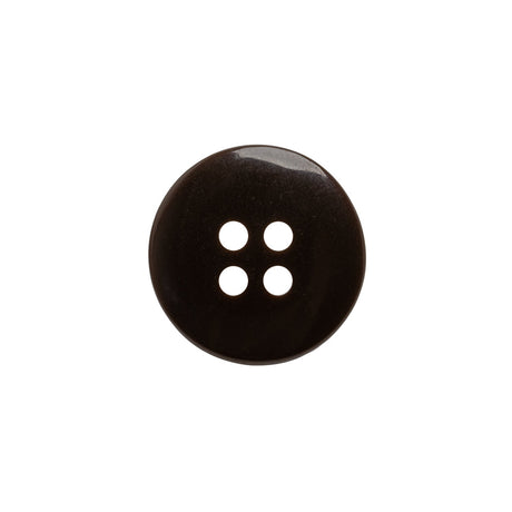 Plastic 4-Hole Button - 28L/18mm - Brown Iridescent Striations