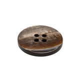 Plastic 4-Hole Button - 38L/24mm - Brown Iridescent Striations