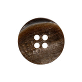 Plastic 4-Hole Button - 38L/24mm - Brown Iridescent Striations