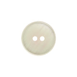 Plastic 2-Hole Button - 30L/19mm - Iridescent White Dish Shaped
