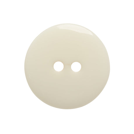 Plastic 2-Hole Button - 40L/25.5mm - Iridescent White Dish Shaped
