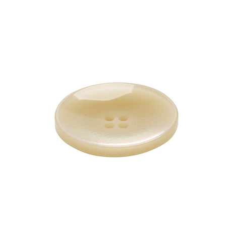 Plastic 4-Hole Button - 36L/23mm - Ivory, Pink and Green Iridescent Shimmer Saucer - Made in Italy