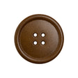 Leather 4-Hole Button - 40L/25.5mm - Brown