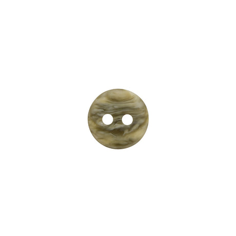Plastic 2-Hole Button - 16L/10mm - Shimmering Light Olive Green