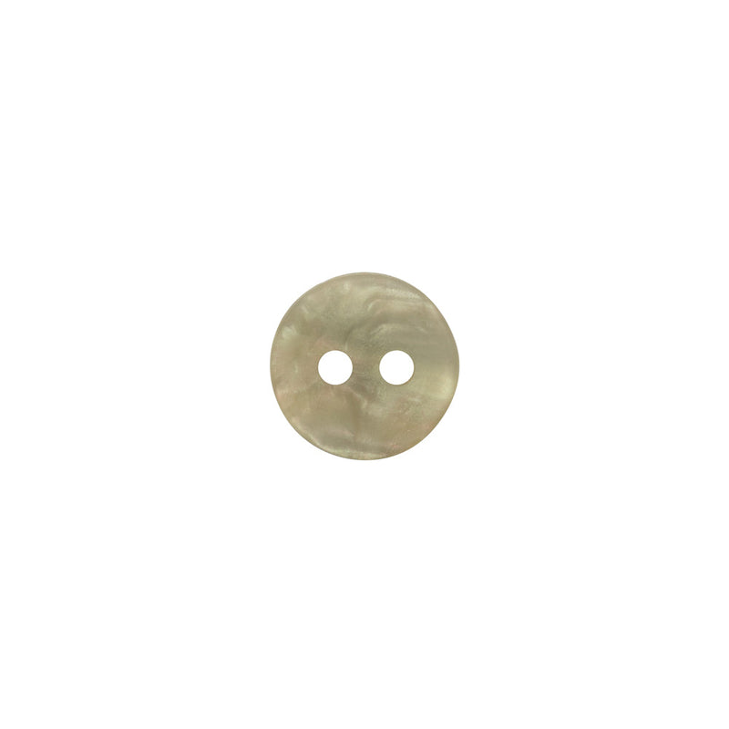 Plastic 2-Hole Button - 16L/10mm - Shimmering Light Olive Green
