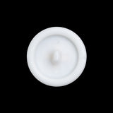 Plastic Shank Back Button - 36L/23mm - White and Metallic Gold Faux Stitched 4-Hole
