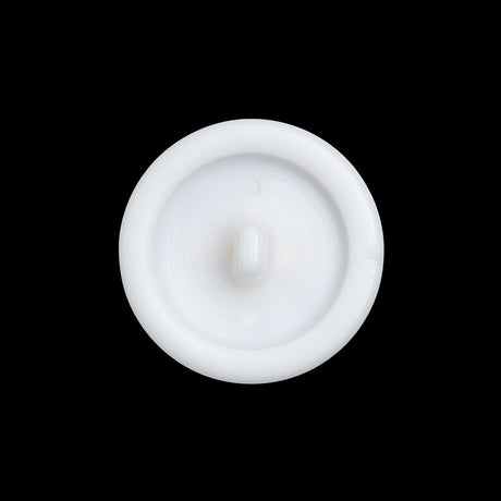 Plastic Shank Back Button - 36L/23mm - White and Metallic Gold Faux Stitched 4-Hole