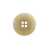 Plastic 4-Hole Button - 32L/20mm - Beige and Brown Striated - Made in Italy