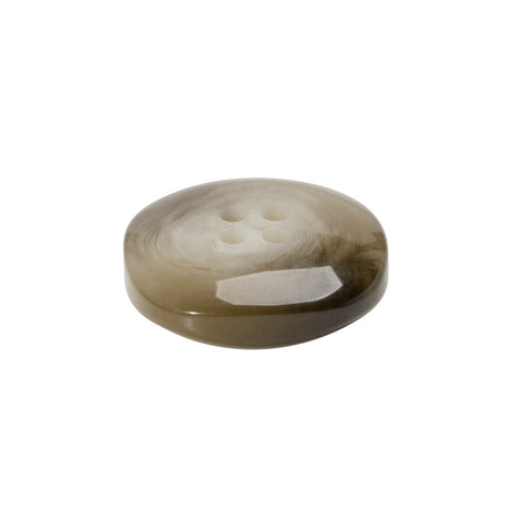 Plastic 4-Hole Button - 35L/22mm - Gray and Brown Chunky Square