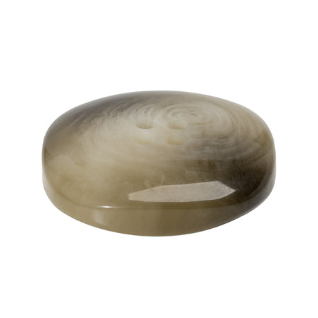 Plastic 4-Hole Button - 42L/27mm - Gray and Brown Chunky Square