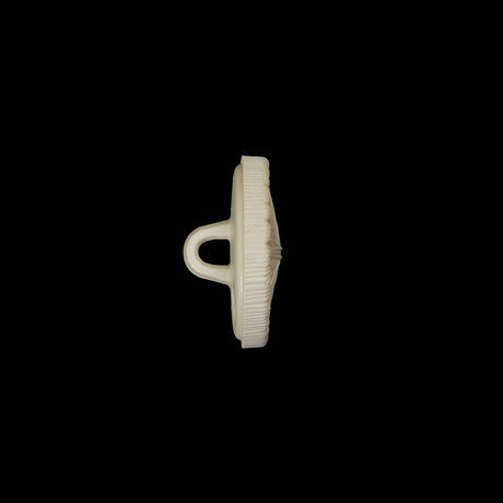 Plastic Shank Back Button - 24L/15mm - Ivory Radiating Sticks