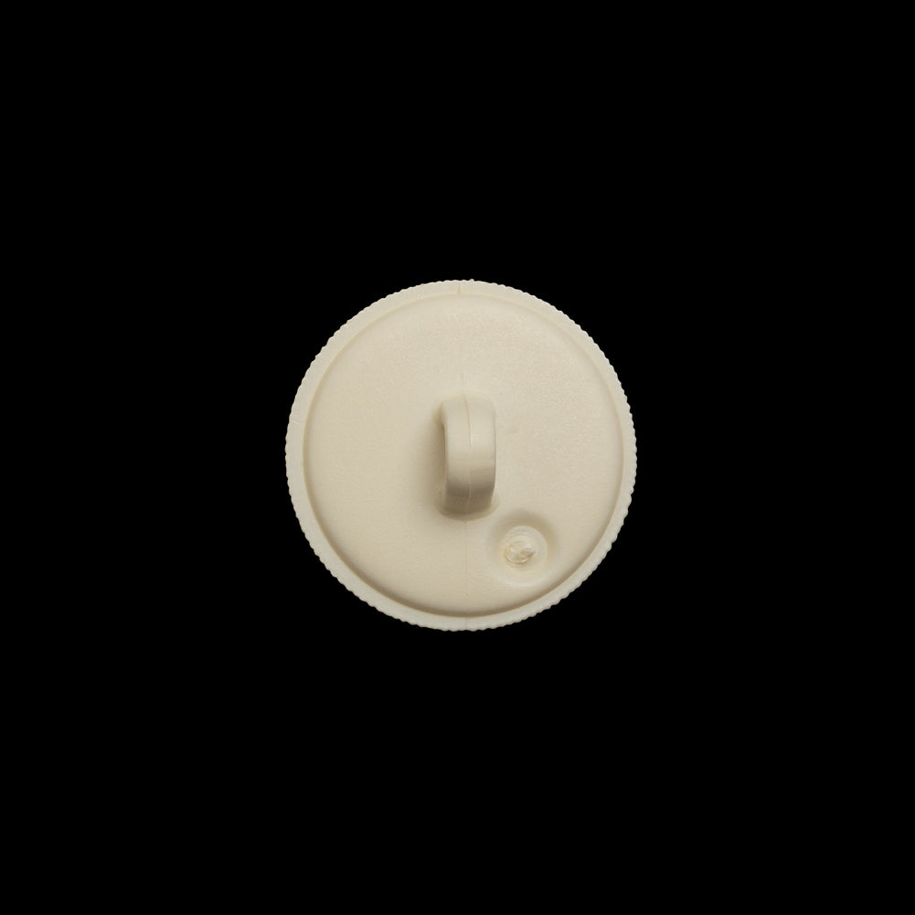 Plastic Shank Back Button - 24L/15mm - Ivory Radiating Sticks