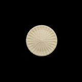 Plastic Shank Back Button - 24L/15mm - Ivory Radiating Sticks