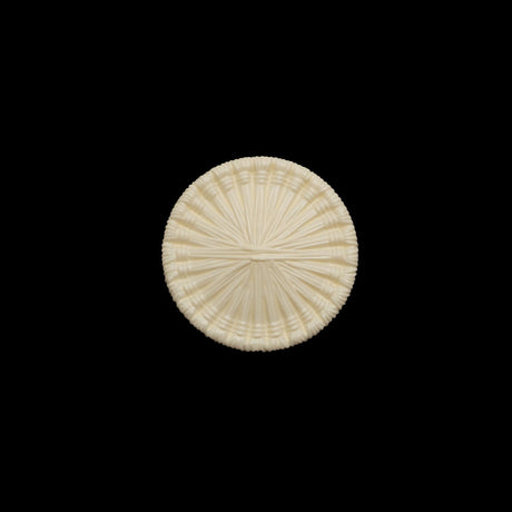 Plastic Shank Back Button - 24L/15mm - Ivory Radiating Sticks