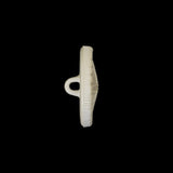 Plastic Shank Back Button - 32L/20mm - Ivory Radiating Sticks