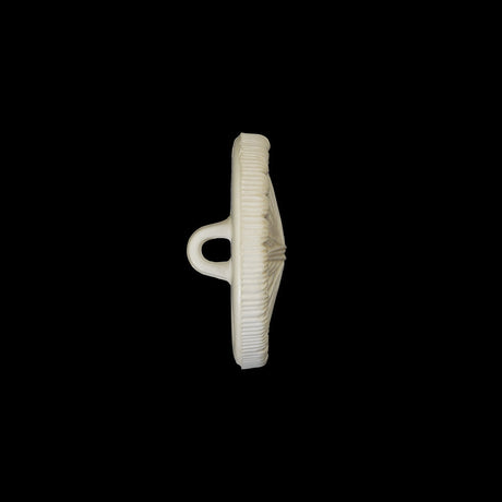 Plastic Shank Back Button - 32L/20mm - Ivory Radiating Sticks