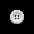 Plastic 4-Hole Button - 28L/18mm - White Tire Rim with Engraved Ring