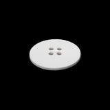 Plastic 4-Hole Button - 32L/20mm - Off White Low Convex