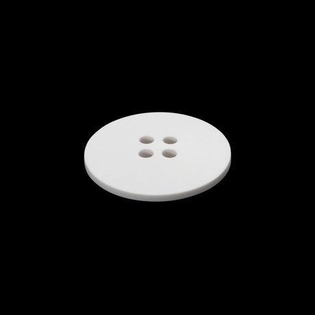 Plastic 4-Hole Button - 32L/20mm - Off White Low Convex