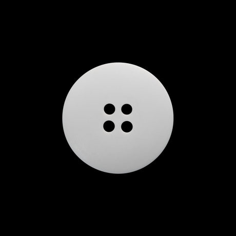 Plastic 4-Hole Button - 32L/20mm - Off White Low Convex