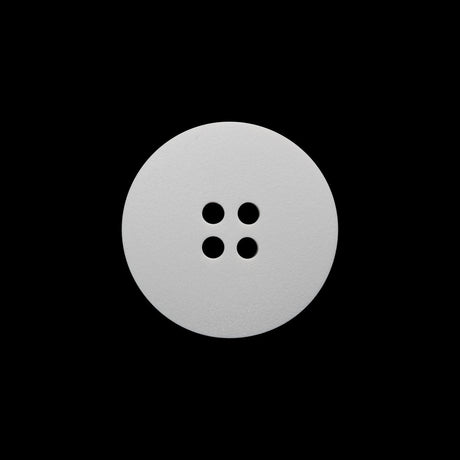 Plastic 4-Hole Button - 32L/20mm - Off White Low Convex