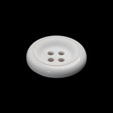 Plastic 4-Hole Button - 36L/23mm - White Tire Rim with Engraved Ring