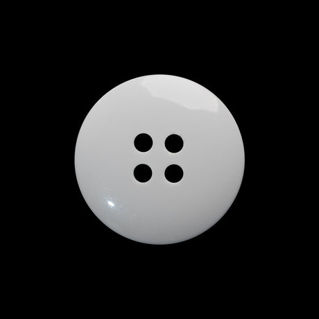 Plastic 4-Hole Button - 36L/23mm - White Tire Rim with Engraved Ring