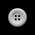 Plastic 4-Hole Button - 36L/23mm - White Tire Rim with Engraved Ring