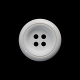 Plastic 4-Hole Button - 36L/23mm - White Tire Rim with Engraved Ring