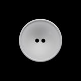 Plastic 2-Hole Button - 36L/23mm - White Funnel Dish Shaped with Narrow Rim