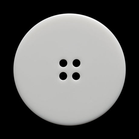 Plastic 4-Hole Button - 54L/34mm - White Chunky Tire Rim