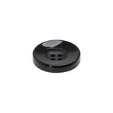 Plastic 4- Hole Button - 28L/18mm - Black with Rounded Square Center