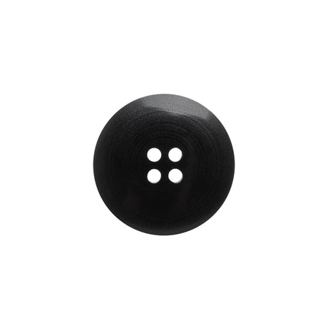 Plastic 4- Hole Button - 28L/18mm - Black with Rounded Square Center