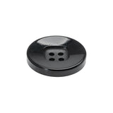 Plastic 4- Hole Button - 36L/23mm - Black with Rounded Square Center