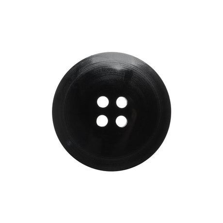 Plastic 4- Hole Button - 36L/23mm - Black with Rounded Square Center