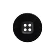 Plastic 4- Hole Button - 36L/23mm - Black with Rounded Square Center