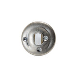 Plastic 2-Piece Shank Back Button - 30L/19mm - Silver and White Pearl Dome