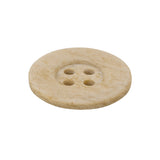 Bone 4-Hole Button - 40L/25.5mm - White and Beige Subtle Swirls