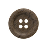 Horn 2-Hole Button - 40L/25.5mm - Brown and Charcoal Natural Grain