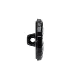 Plastic Shank Back Button - 36L/23mm - Black Faux Leather Wrapped