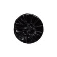 Plastic Shank Back Button - 36L/23mm - Black Faux Leather Wrapped