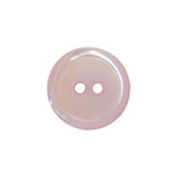 Shell 2-Hole Button - 32L/20mm - Baby Pink Shimmer Narrow Rim