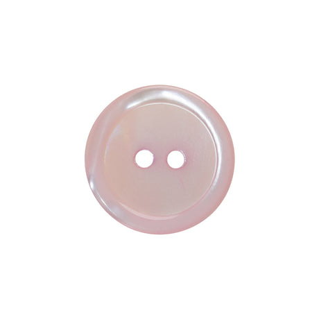 Shell 2-Hole Button - 32L/20mm - Baby Pink Shimmer Narrow Rim